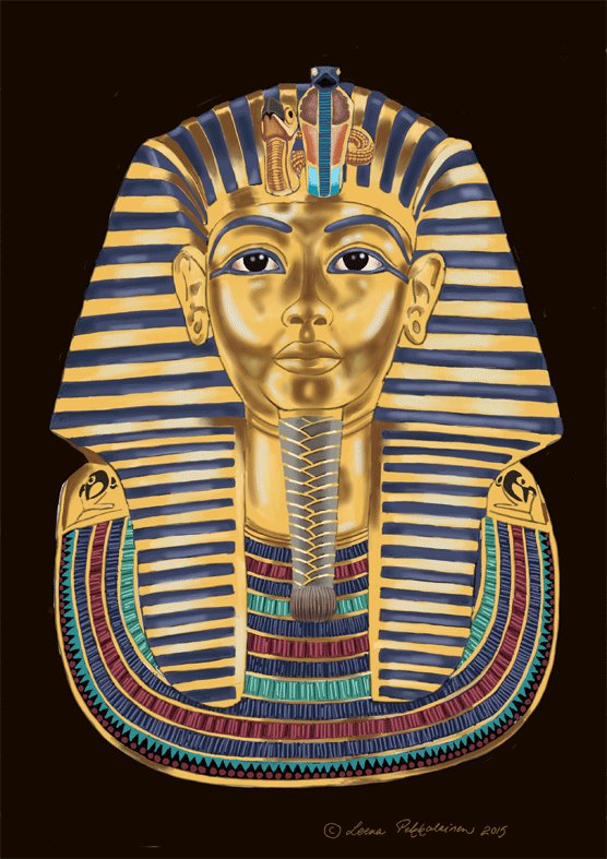coloring page of Tutankhamon's mask
