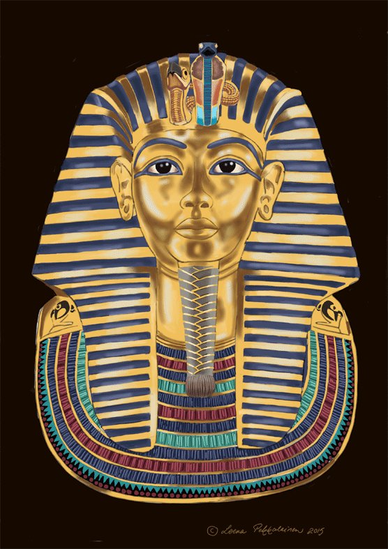 Tutankhamon's Golden Mask coloring page